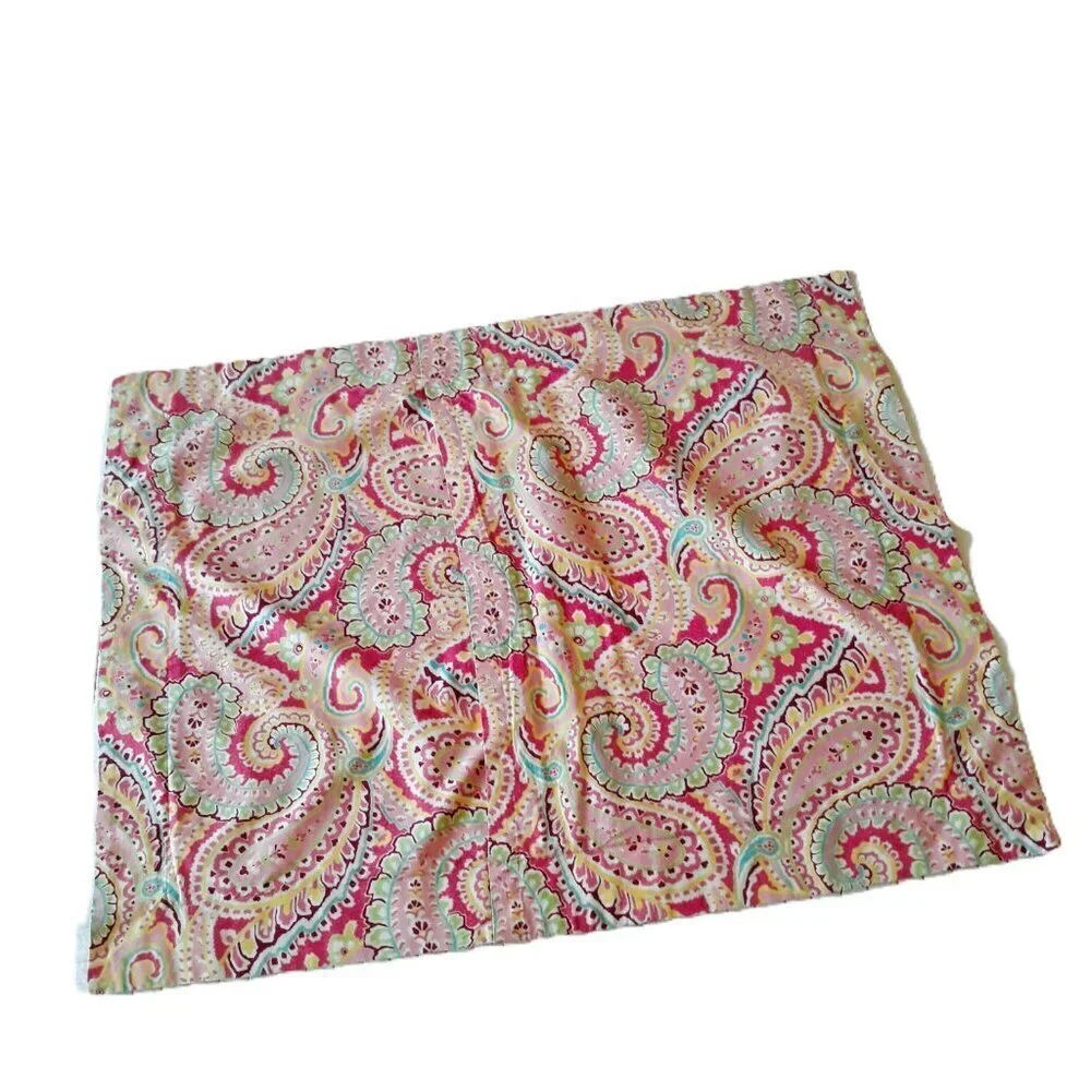 Pink Standard Shams (2) Paisley Cotton Vera Bradley by Peacock Alley